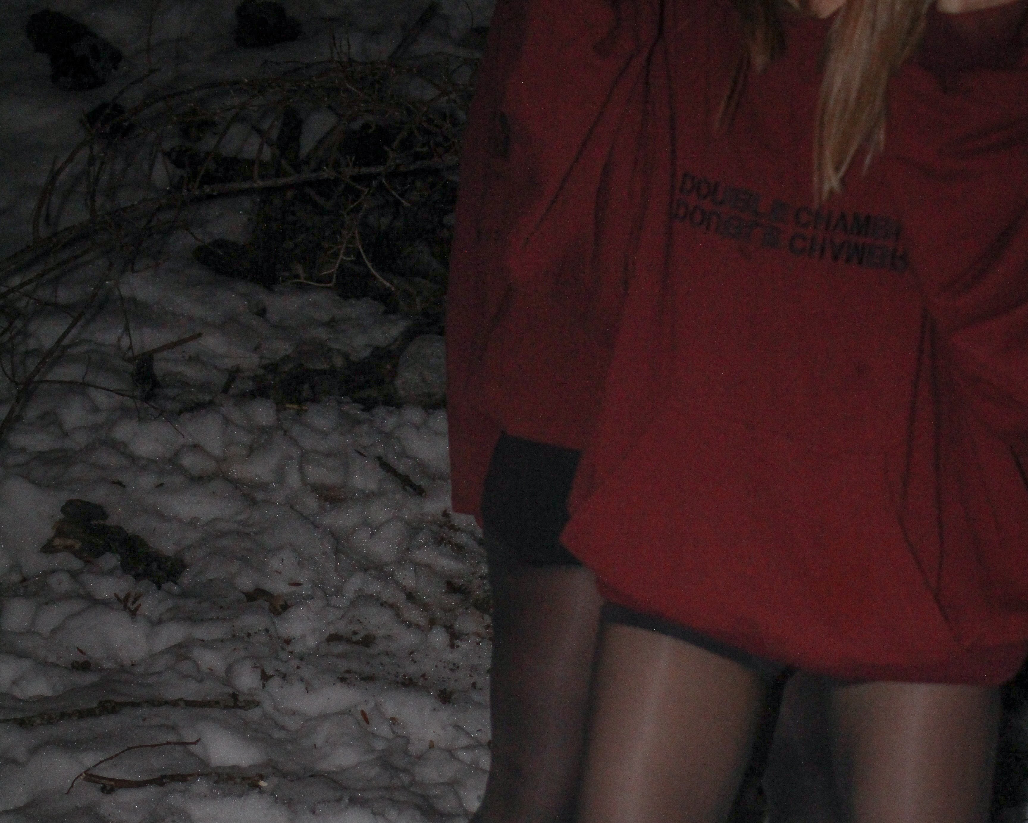OVERSIZED RED HOODIE WITH A BLACK “DOUBLE CHAMBRE"CHEST PRINT, KANGAROO POCKET, HOOD AND RELAXED FIT.